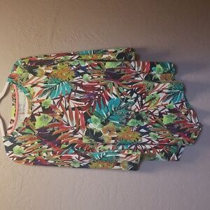 WESTBOUND, Sz.XL, Multi Color Leaves & Blooms 3/4 sleeve EUC CL#134